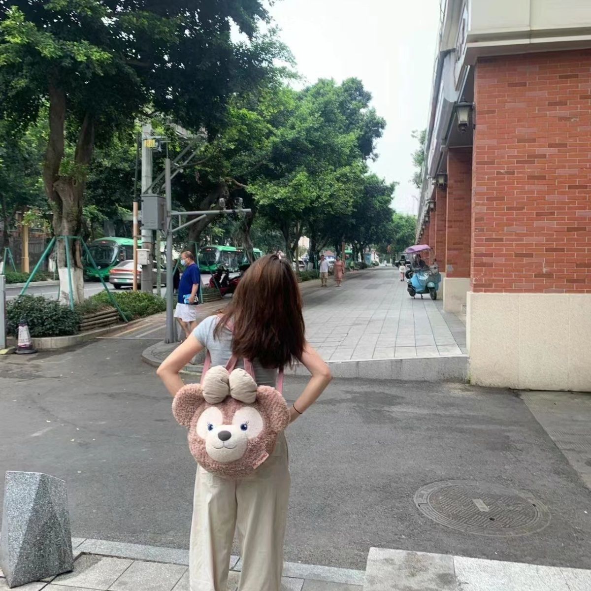 雪莉玫大臉包雙肩包lo娘jk斜挎包大容量玲娜貝兒書包百搭可愛手提