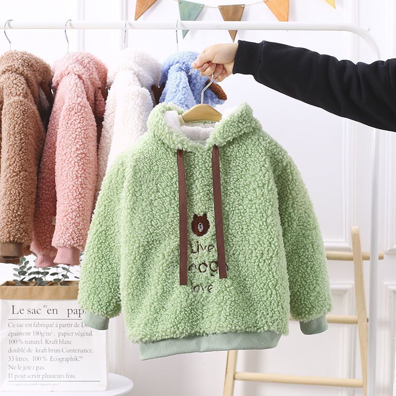 Girls' Hooded Sweatshirt 2023 Winter New Fashion Fashion Medium and Large Children's Clothing Baby Senior Versatile Boys Pullover