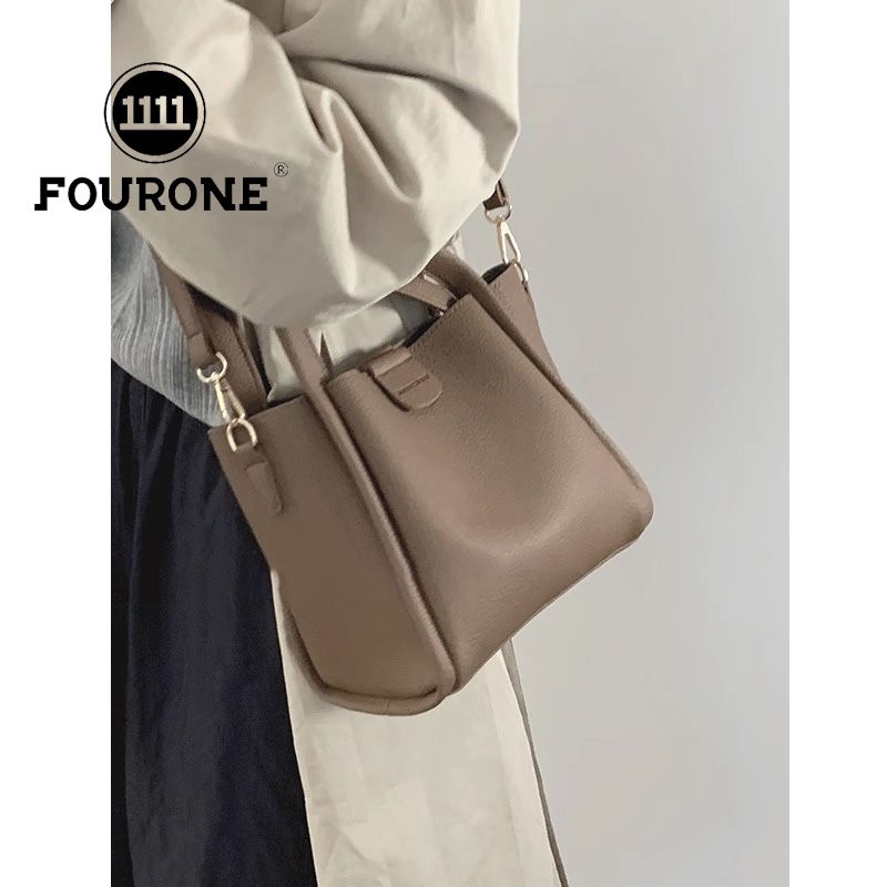 Portable vegetable basket bag for women, new Korean retro bucket bag, versatile shoulder bag, crossbody bag