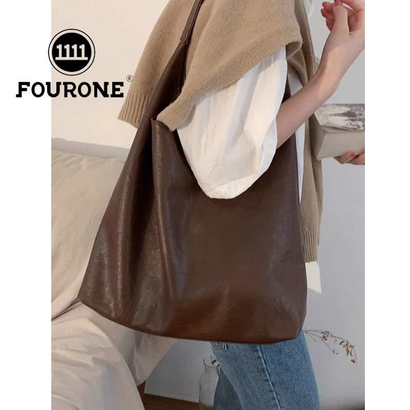 Retro tote bag for women, new trendy Korean armpit bag, versatile large-capacity shopping bag