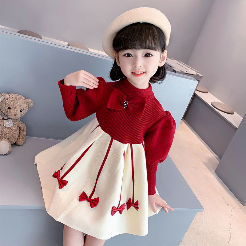 Girls Dresses Spring and Autumn 2023 New Girls Baby Children's Clothes Autumn and Winter Princess Skirts Autumn Clothes
