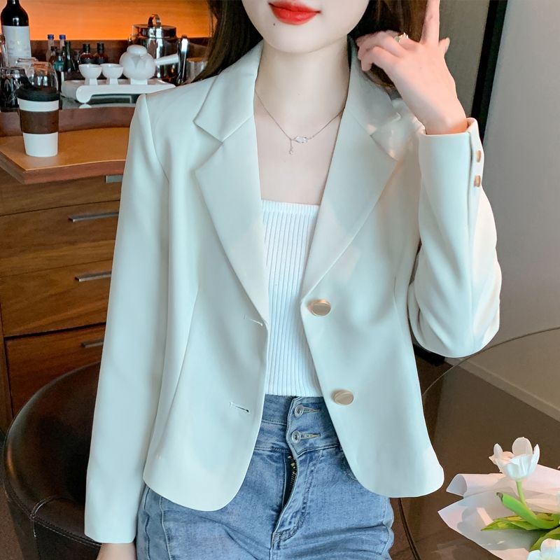 Small short blazer for women  new autumn fashion temperament small suit design niche tops