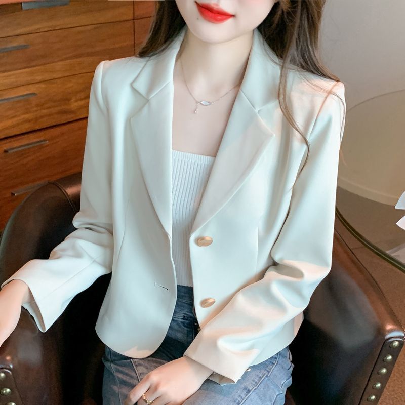 Small short blazer for women  new autumn fashion temperament small suit design niche tops