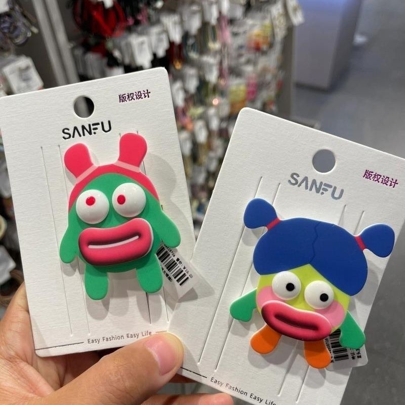 Sanfu Ugly Doll Duck Clip Weird Big Mouth Baby Hair Clip Sausage Mouth Big Eyes Broken Hair Clip Hairpin Dopamine Hair Accessory