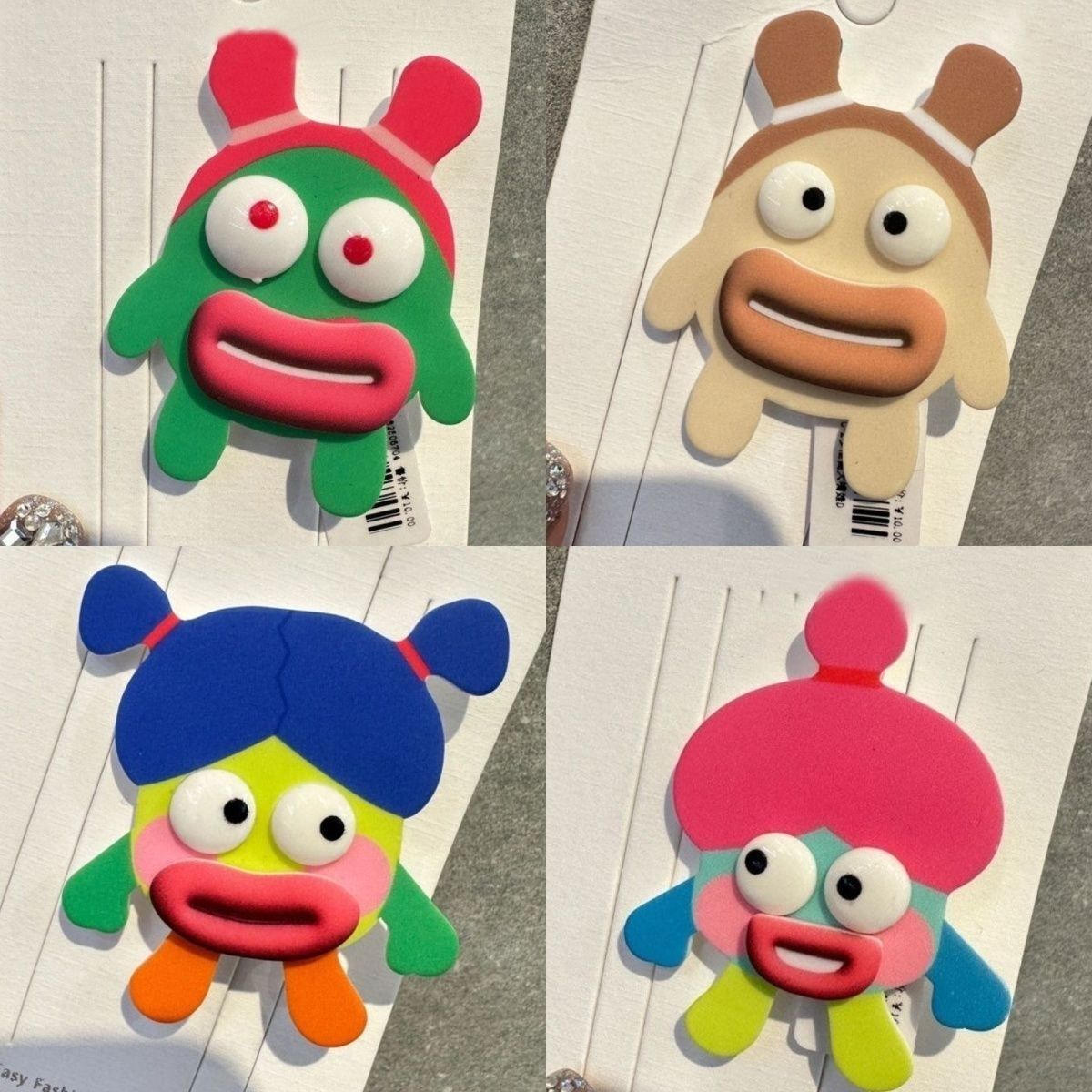 Sanfu Ugly Doll Duck Clip Weird Big Mouth Baby Hair Clip Sausage Mouth Big Eyes Broken Hair Clip Hairpin Dopamine Hair Accessory