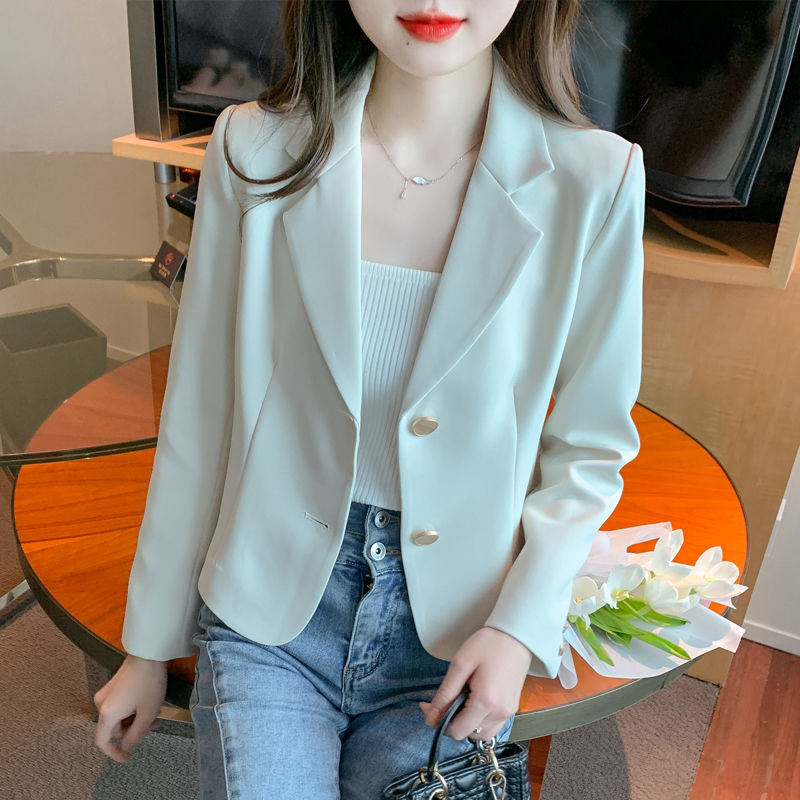 Small short blazer for women  new autumn fashion temperament small suit design niche tops