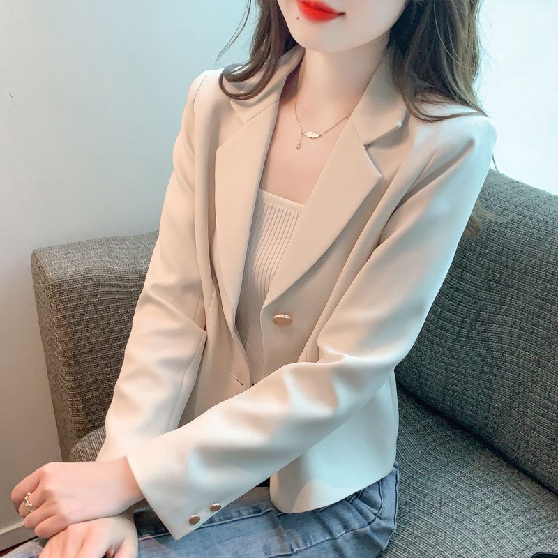 Small short blazer for women  new autumn fashion temperament small suit design niche tops