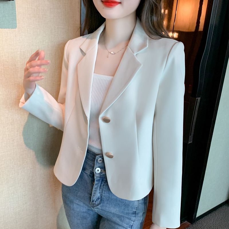 Small short blazer for women  new autumn fashion temperament small suit design niche tops