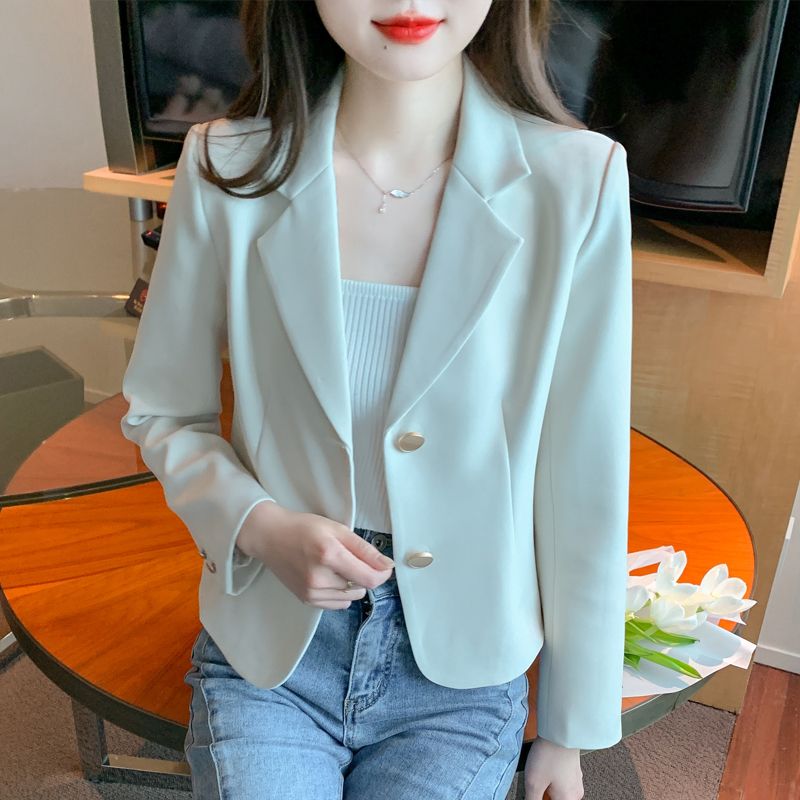 Small short blazer for women  new autumn fashion temperament small suit design niche tops