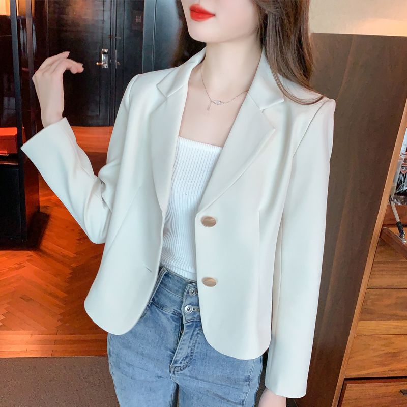 Small short blazer for women  new autumn fashion temperament small suit design niche tops