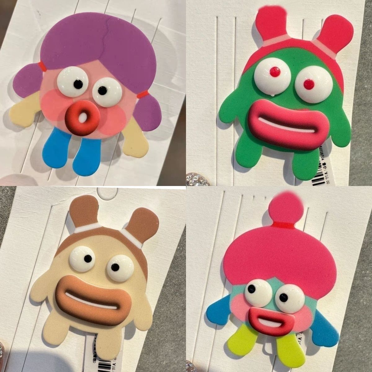 Sanfu Ugly Doll Duck Clip Weird Big Mouth Baby Hair Clip Sausage Mouth Big Eyes Broken Hair Clip Hairpin Dopamine Hair Accessory