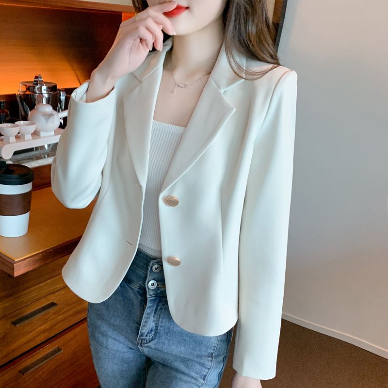 Small short blazer for women  new autumn fashion temperament small suit design niche tops