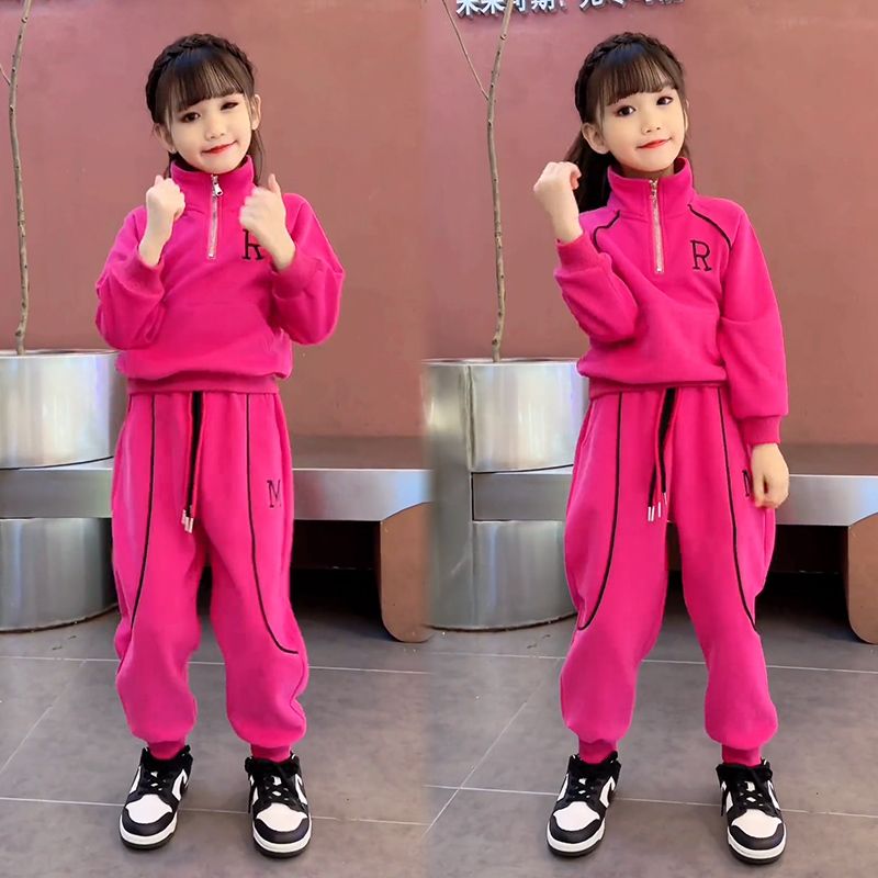 女童秋季运动套装儿童洋气韩范卫衣春秋网红爆款时尚休闲两件套