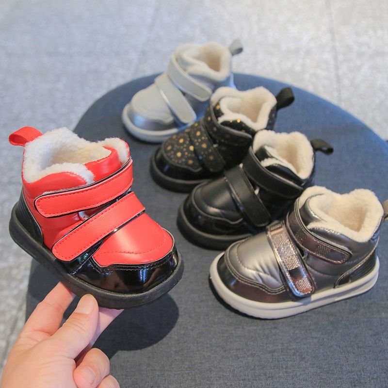 冬季新款儿童棉鞋加厚防滑宝宝学步鞋男女童运动鞋加绒防水1-3岁2
