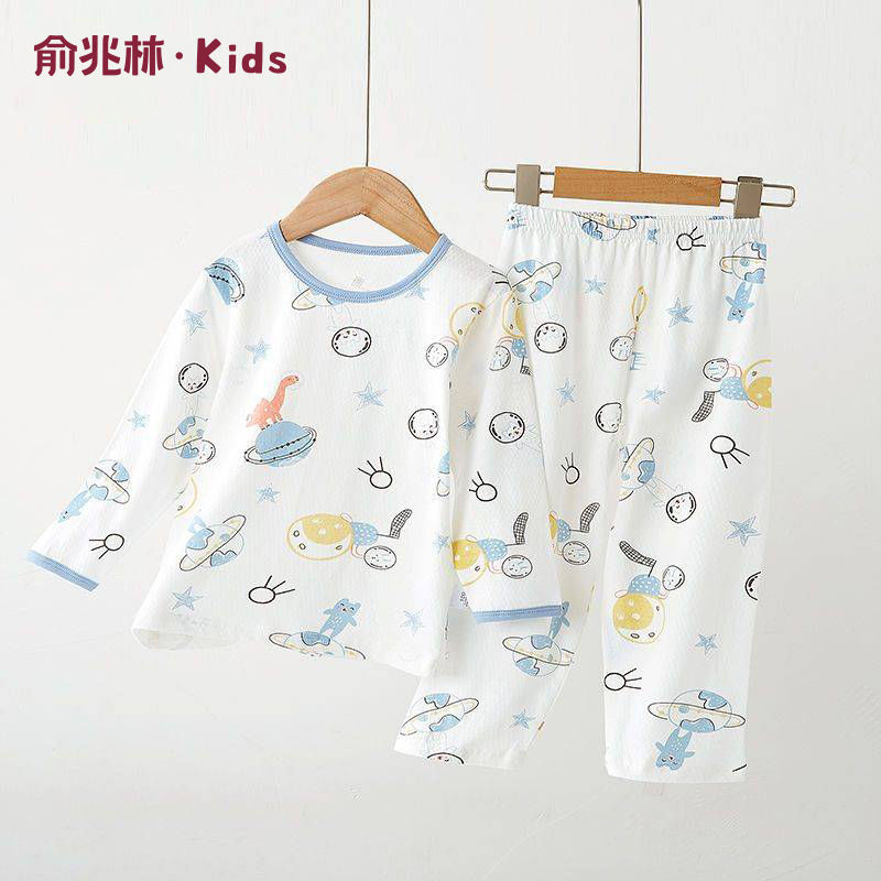 俞兆林儿童睡衣套装纯棉夏季薄款宝宝空调服男童女童家居服两件套
