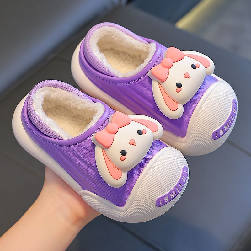 冬季儿童棉拖鞋男女童可爱保暖加绒防水室内婴幼儿1-3岁2宝宝棉鞋