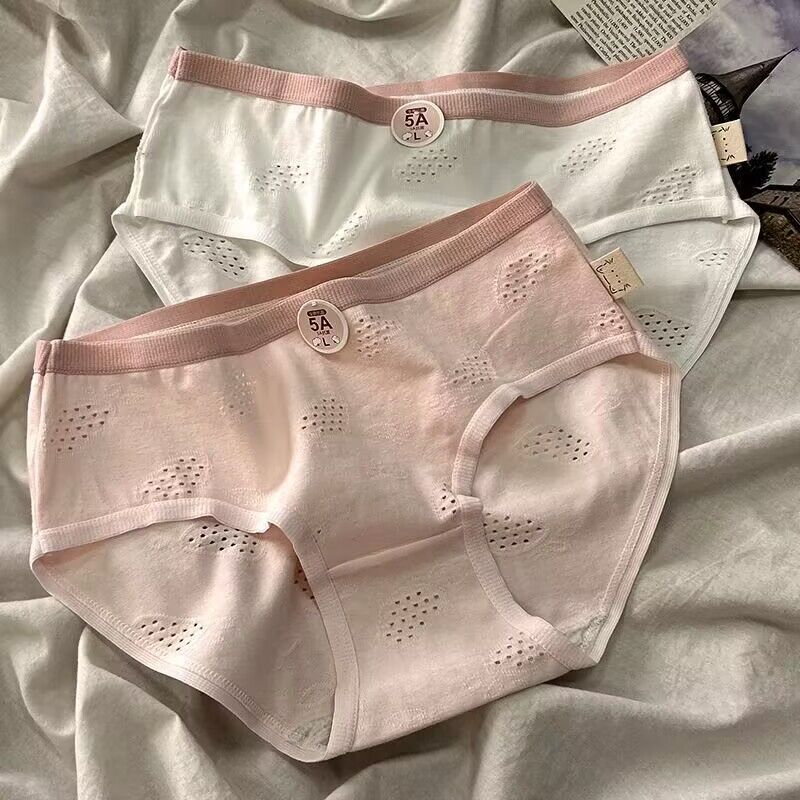 A類嬰兒棉3條裝內褲女純棉抗菌襠透氣純色中腰少女學生全棉三角褲