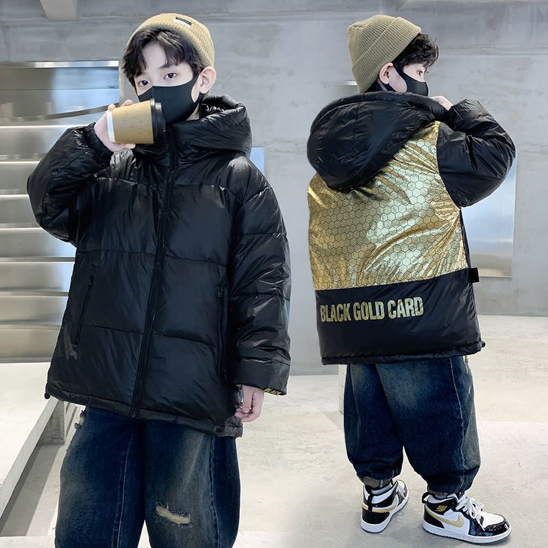 Boys' down jacket winter  new children's thickened down jacket jacket trendy loose ins trend brand