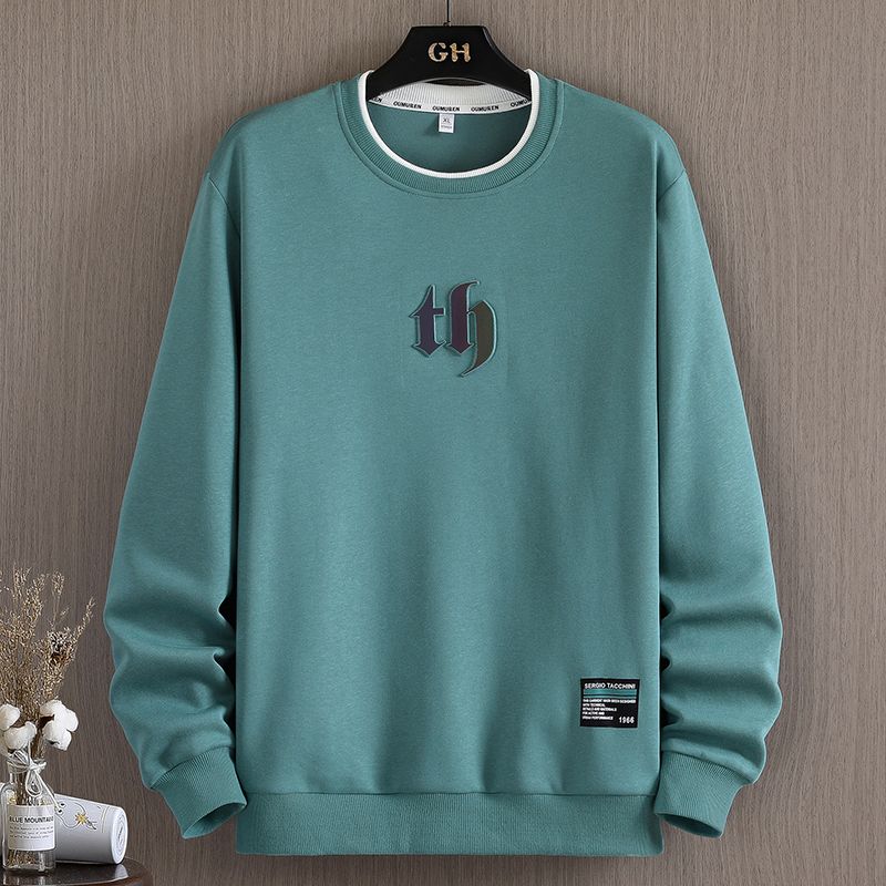 Men's sweatshirts, men's long-sleeved round neck printed sweatshirts, men's long-sleeved T-shirts, men's autumn and winter tops, pullover sweatshirts for men