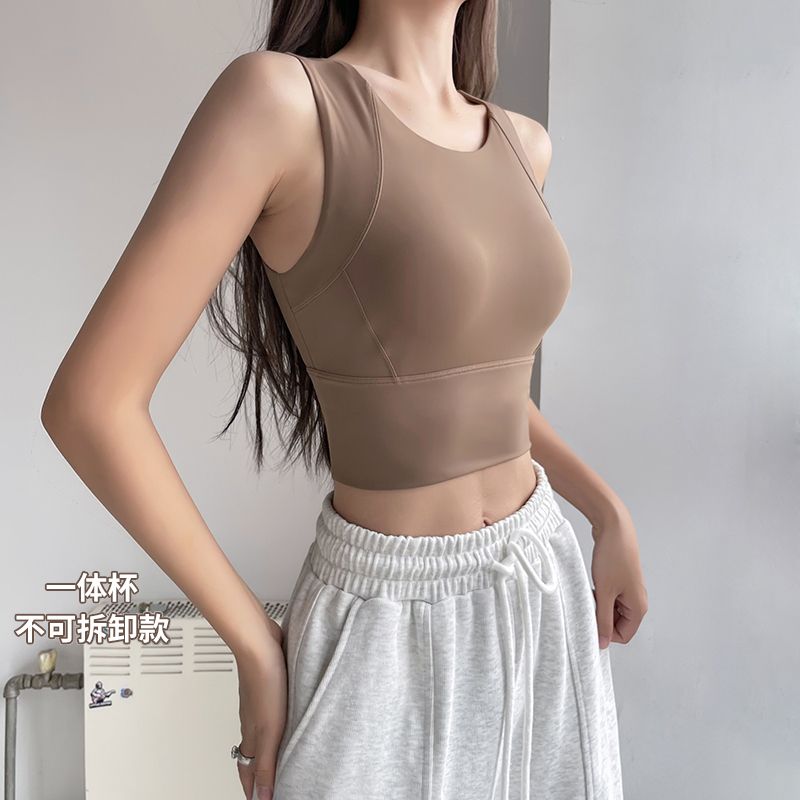 LINKSKY all-in-one shock-absorbing sports vest for women running breathable full-cup yoga bra fitness bra long