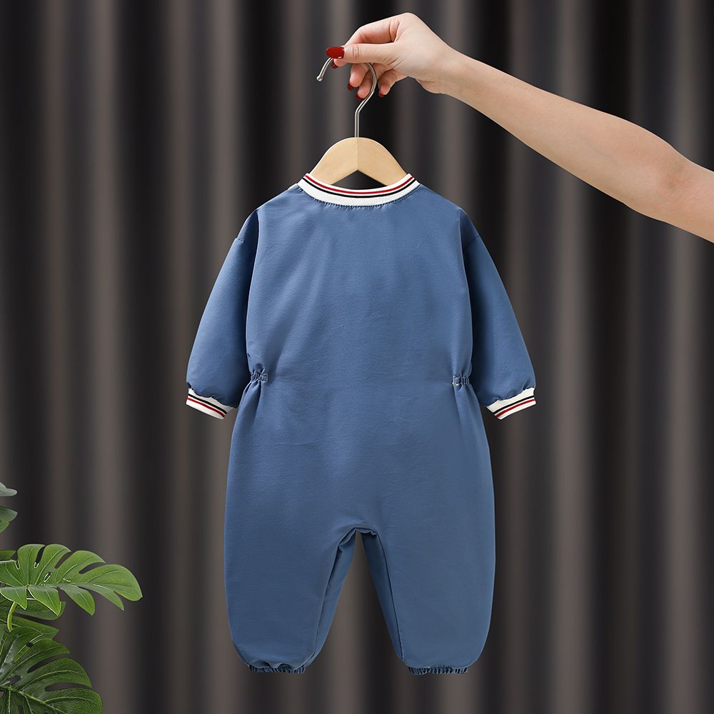 新款宝宝罩衣爬行服婴儿一体护衣儿童连体全身防水防脏爬爬服