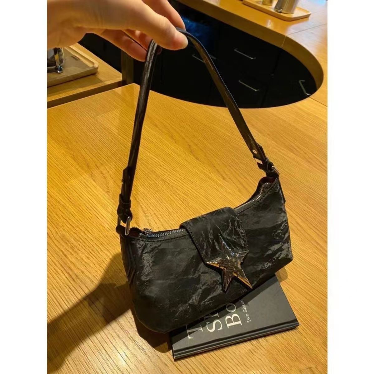 【廢星包】復古質感腋下包包女2023新款千禧辣妹外出手提斜挎小包