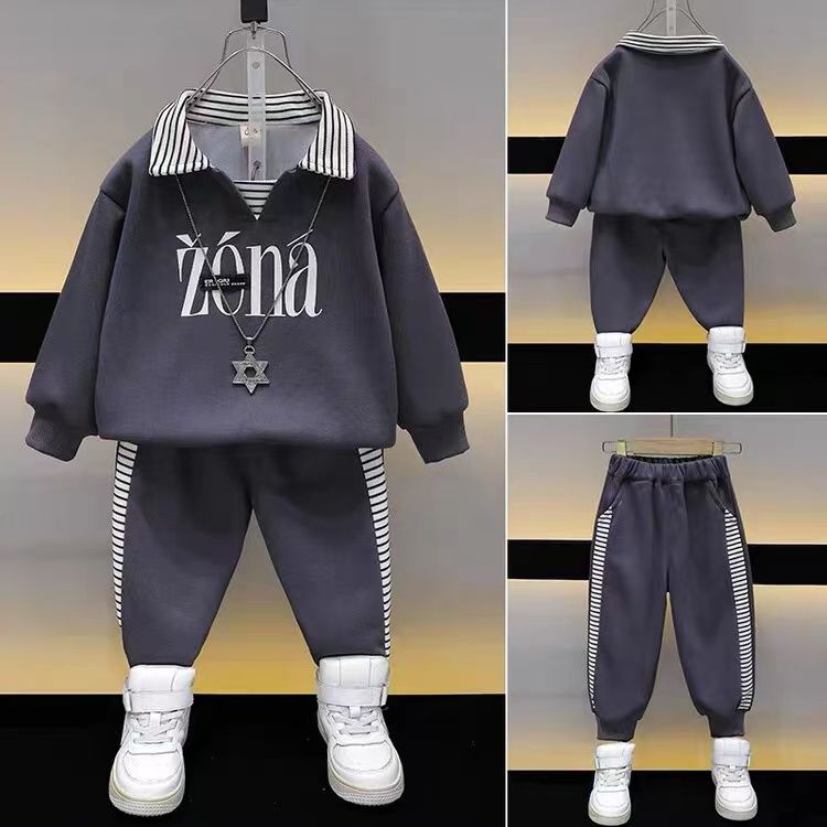 男童秋装洋气套装新款1一3岁男宝宝秋季衣服帅气两件套潮童装