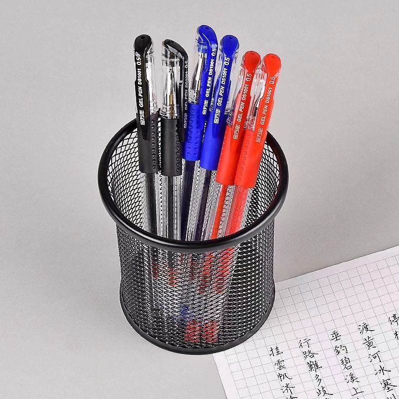 创意新款多功能金属笔筒办公桌笔筒简约收纳盒办公桌上铁艺笔筒
