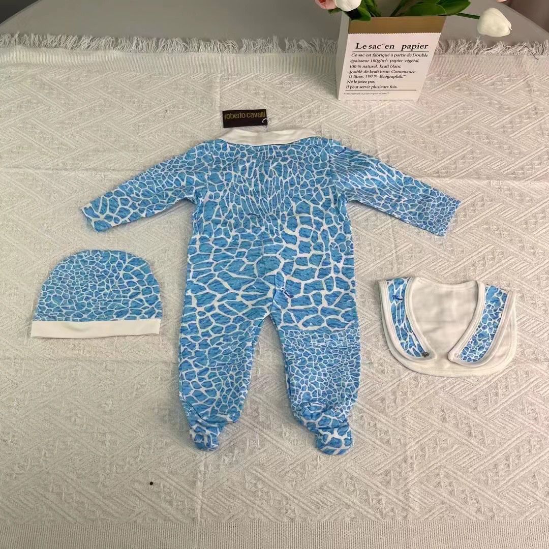 Four Seasons Hip-Hop Foreign Trade Baby-Set aus reiner Baumwolle, 5-teilig, Geburts- und Vollmond-Outfit, Krabbelanzug_voghion.com