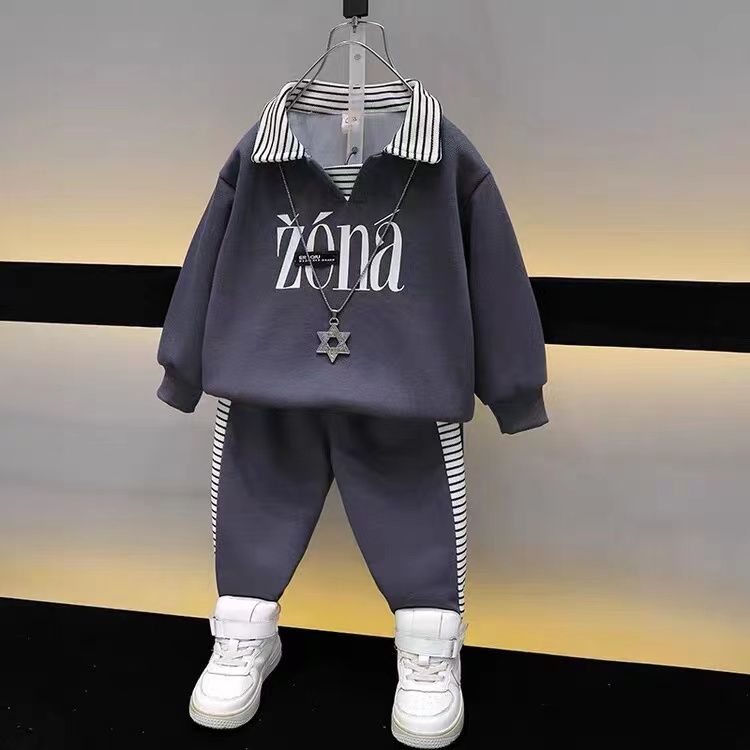 男童秋装洋气套装新款1一3岁男宝宝秋季衣服帅气两件套潮童装