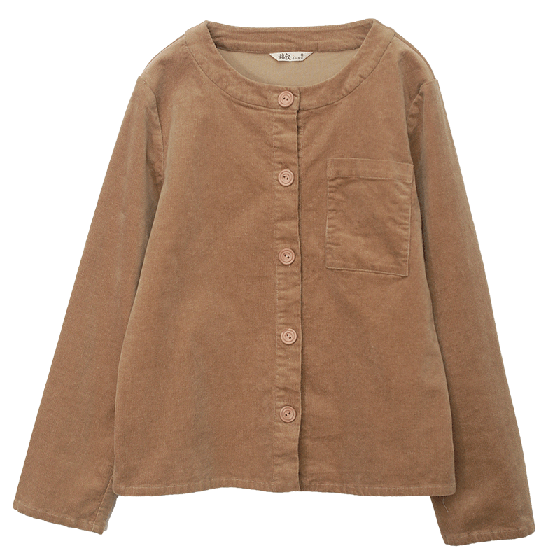 Cotton autumn clothing new artistic corduroy women's top loose slimming cardigan short coat for women