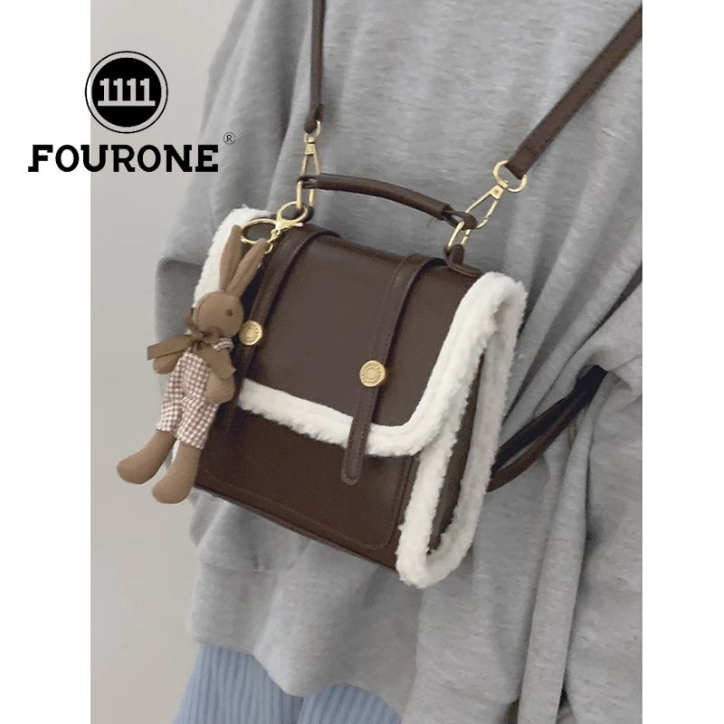 College Style Backpack Women's Bag New Trendy Korean Plush Bag Versatile Multifunctional Handbag