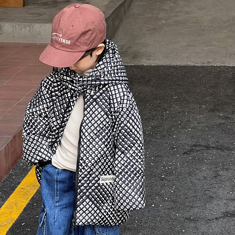 羽絨服男童2023新款洋氣韓版中小童加厚男寶童裝帥氣外套