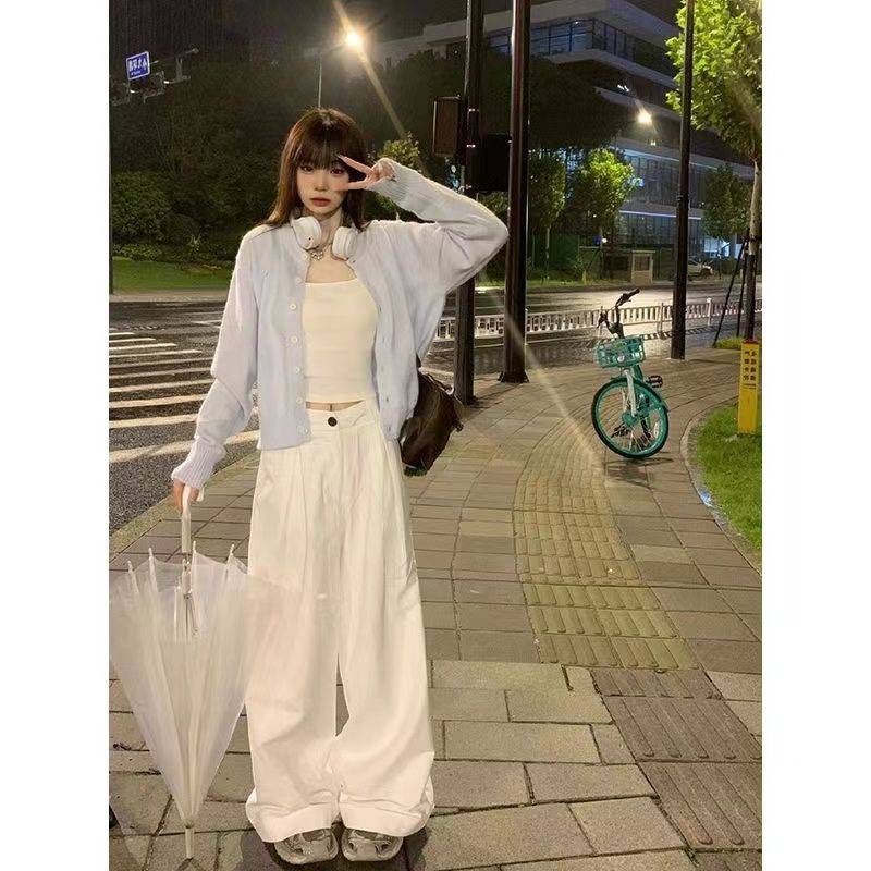 日系復古慵懶風毛衣針織衫開衫女裝秋季設計感小眾甜美學院風外套