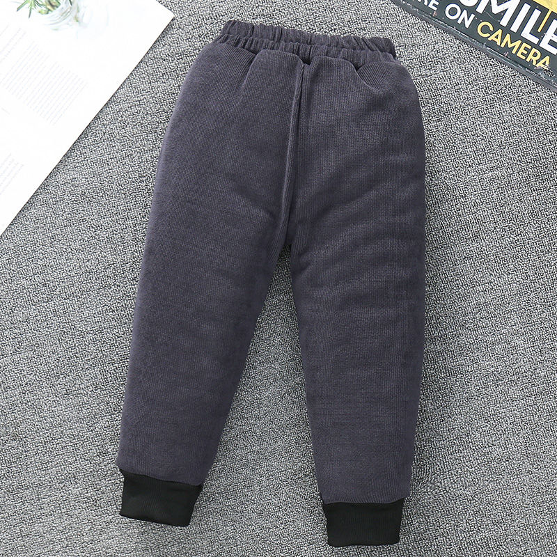 Children's quilted and thickened cotton pants  new winter pants for boys and girls, warm pants for children and middle-aged children to wear outside