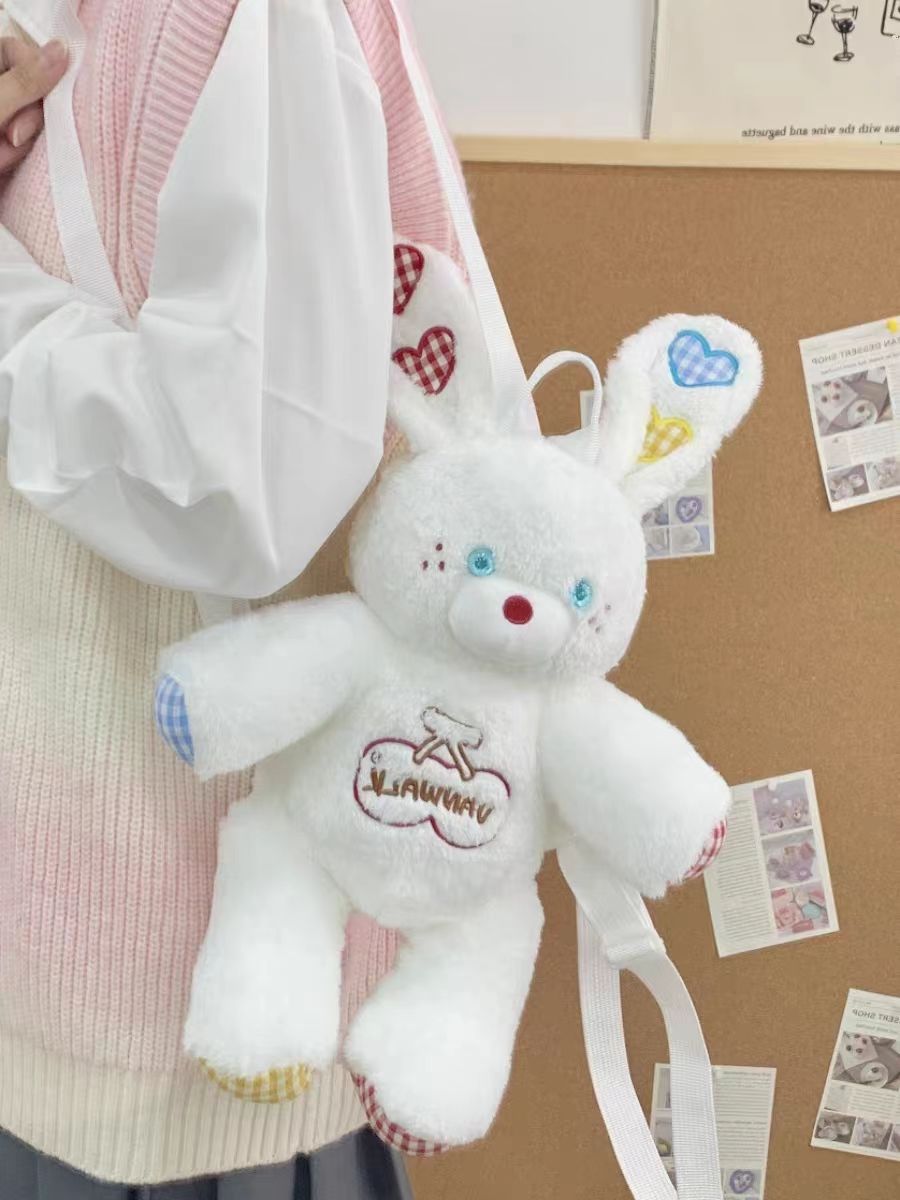 Popular Forest Planet Rabbit Homemade Ghost Horse Sweetheart Rabbit Three-dimensional Doll Bag Plush Cute Backpack Ins Style