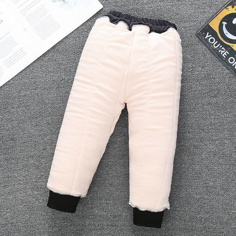 Children's quilted and thickened cotton pants  new winter pants for boys and girls, warm pants for children and middle-aged children to wear outside