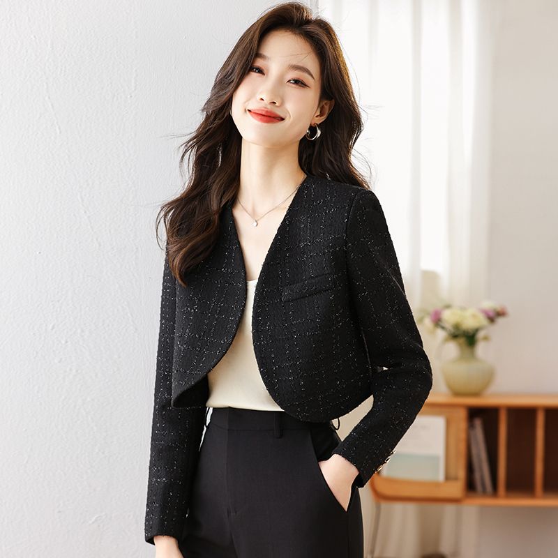 Xiaoxiangfeng celebrity temperament blazer women's autumn and winter new high-end sense this year's popular small suit short top