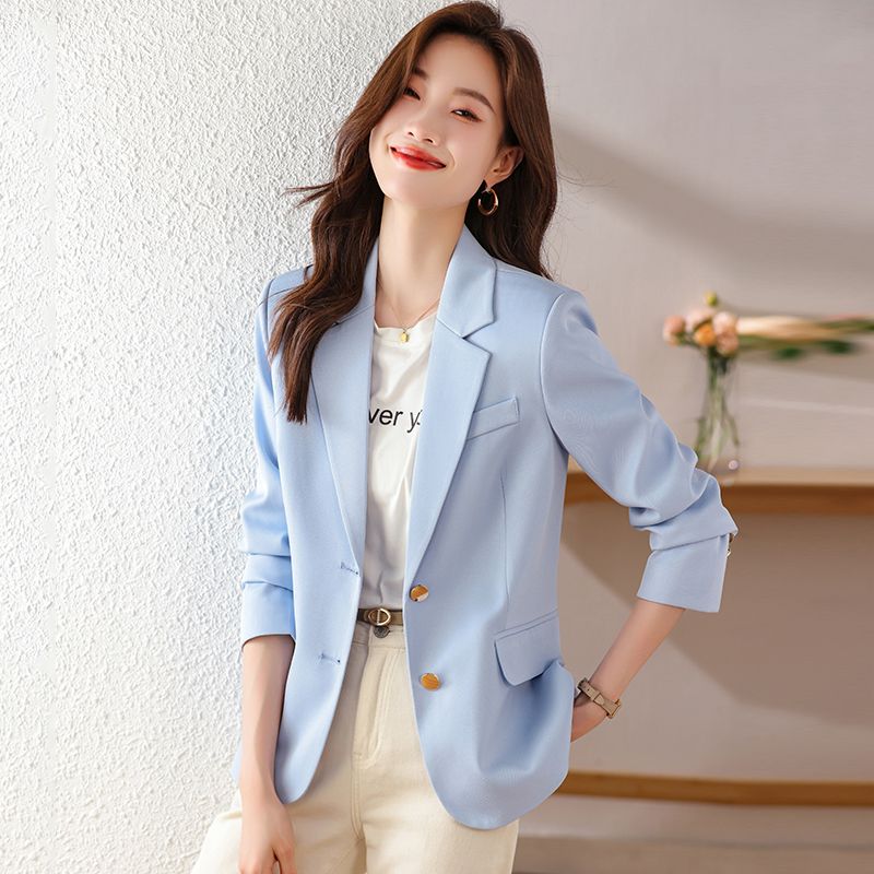Fashionable casual small blazer women's autumn and winter 2023 new temperament slim versatile short suit top