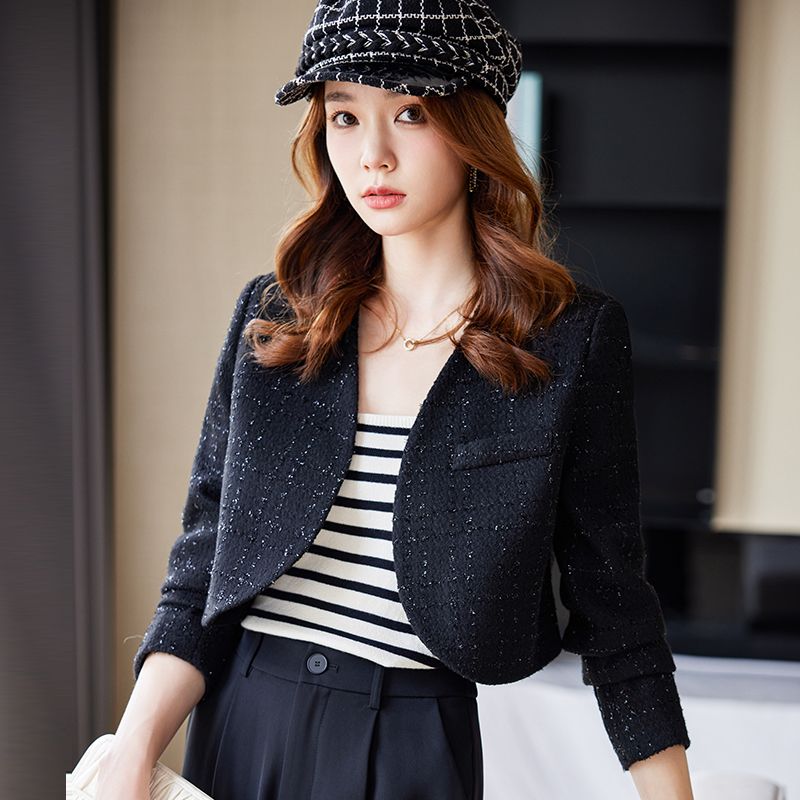 Xiaoxiangfeng suit short jacket women's top Spring and Autumn 2023 new high-end small casual Western-style small suit
