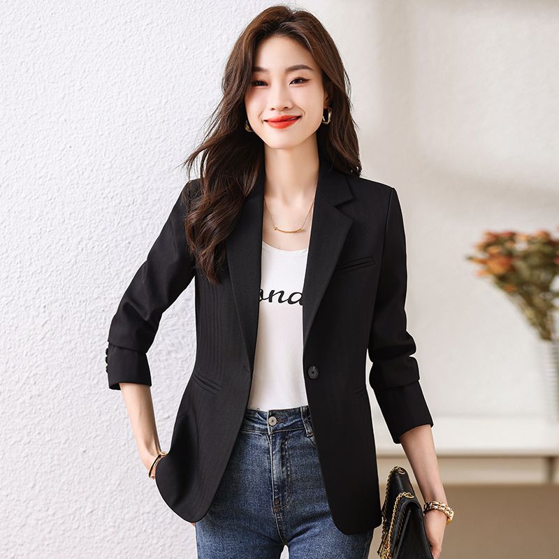 High-end suit jacket for women in autumn and winter 2023 new high-end Korean version slim fashion casual small suit top