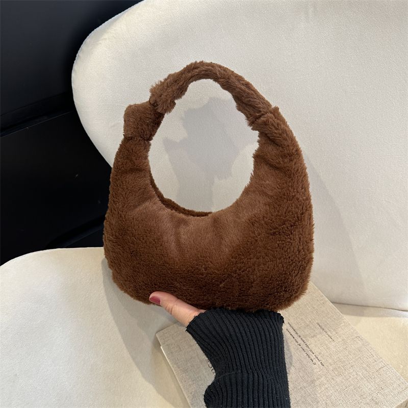 秋冬季毛毛包包新款包包女小众设计羊羔毛毛绒包毛茸茸手提包