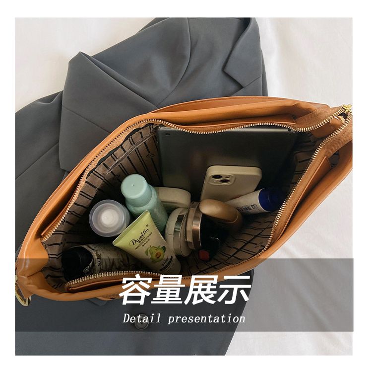 High quality shoulder straps with large capacity for women's bags 2023 Autumn/Winter New Tote Versatile One Shoulder_voghion.com