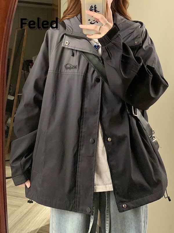 Feira Denton gradient workwear jacket jacket for men and women spring and autumn new versatile design niche tops