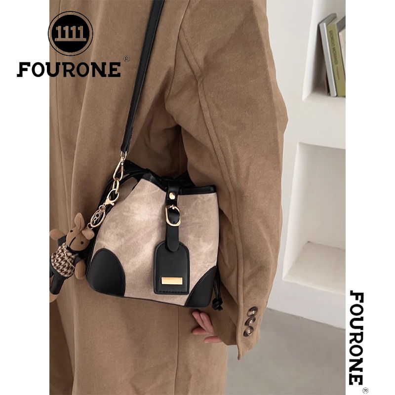 Maillard Retro Bucket Bag Women's New Single Shoulder Crossbody Bag Premium Texture Niche Underarm Bag