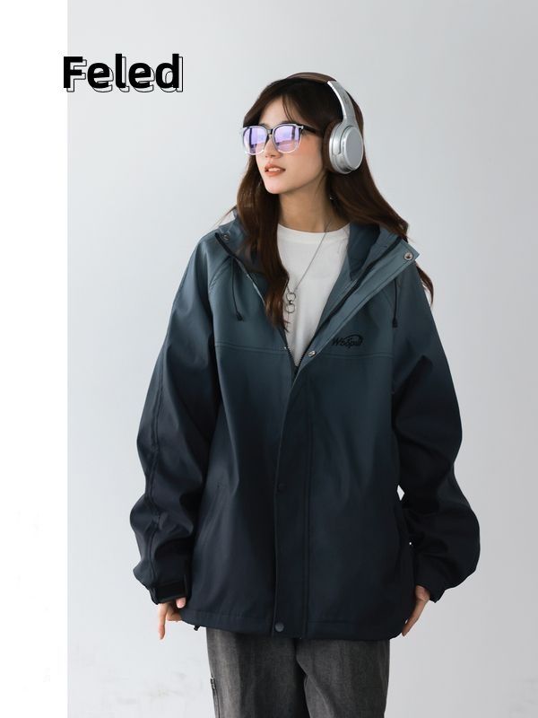 Feira Denton's new loose and slim hooded jacket, men's and women's lazy style high-end jacket trendy top