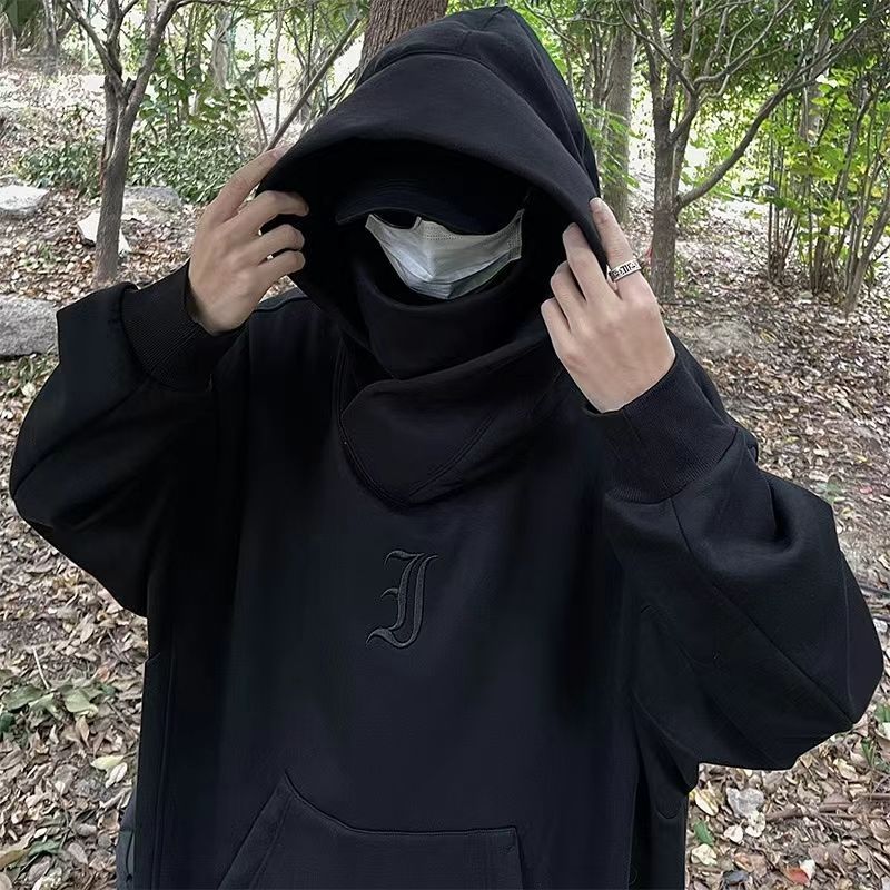 連帽衝鋒衛衣男春秋季美式vibe時尚寬鬆機能高街休閒百搭外套上衣