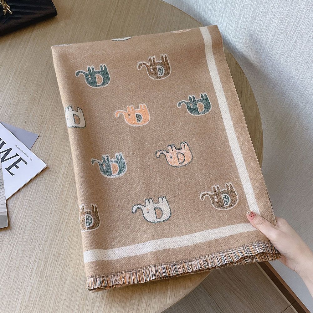 Temperamento femminile simpatico elefante finto cashmere morbido scialle invernale caldo Sciarpa coreana della marea_voghion.com