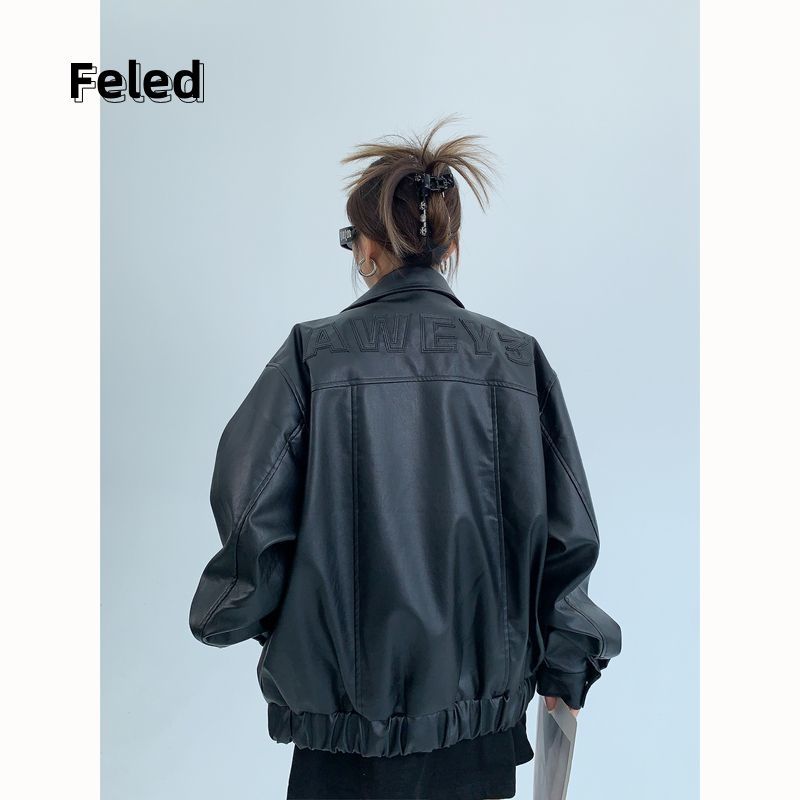 Feira Denton retro American high-end niche lapel jacket jacket for men and women loose, slim and versatile trendy top