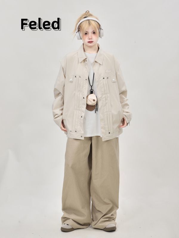 Feila Denton early autumn American retro niche high-end loose jacket men's and women's fashion versatile jacket trendy top